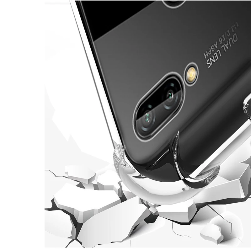 Чехол для Huawei Honor note 10 противоударная воздушная подушка прозрачный толстый