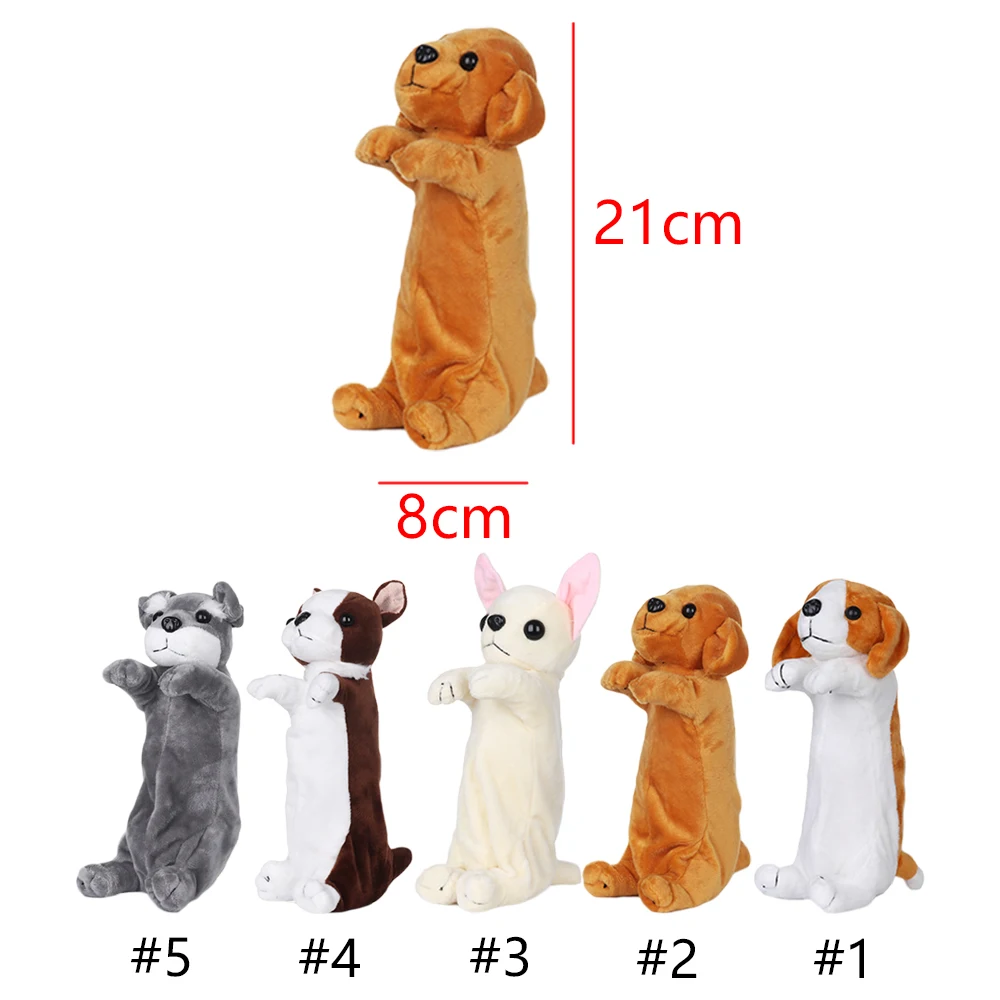 

1pc Cartoon Plush Toy Dog Pencil Case Cute Animal Pen Bag Box Stuffed Animal Doll Gift School Supplies Stationery
