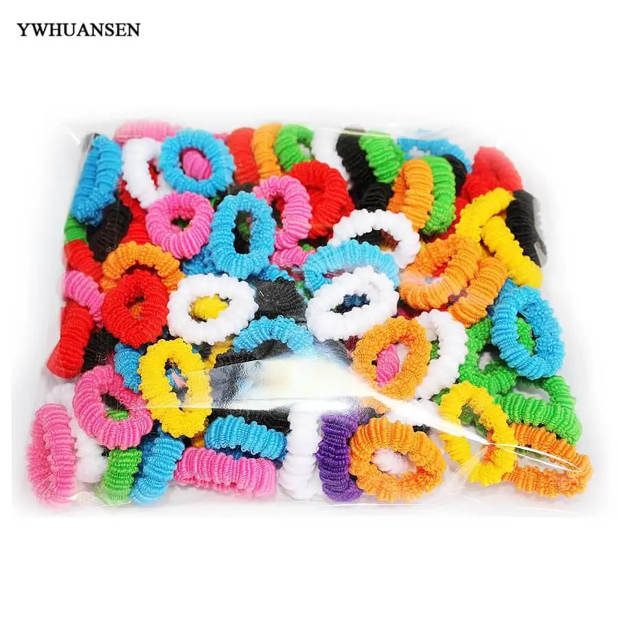 

100pcs 3.5cm Beautiful hair accessories for baby hair bands hair rope kids hair bows girls Scrunchy for children girls