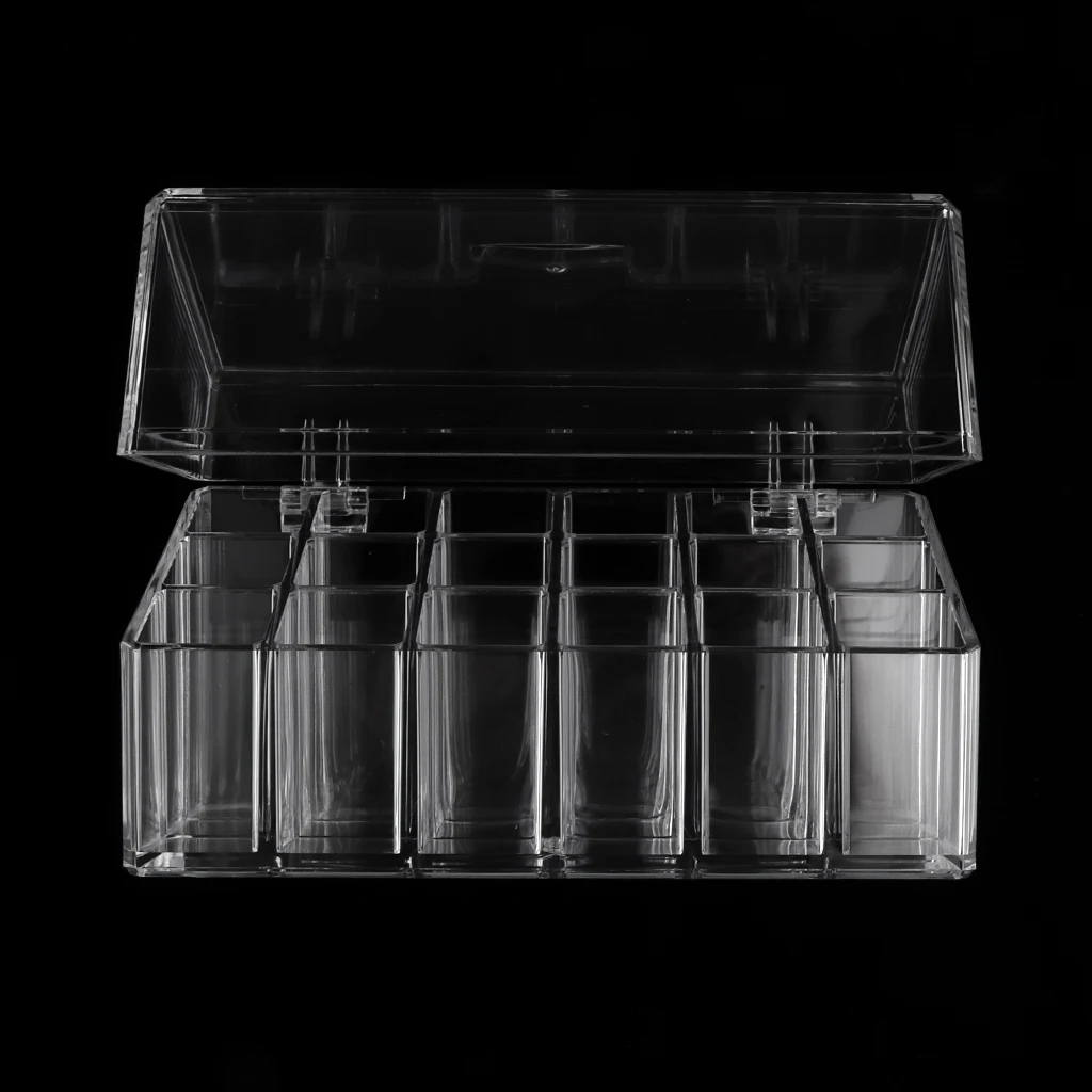 Прозрачный акриловый 18 сеток Губная Помада Держатель для карандашей блеска губ