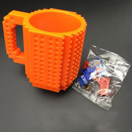 США сток DIY креативная кирпичная головоломка кружка кофейная чашка строительный блок чайная чашка