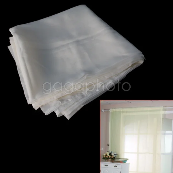 Практичная домашняя декоративная бежевая прозрачная вуаль оконная занавеска из