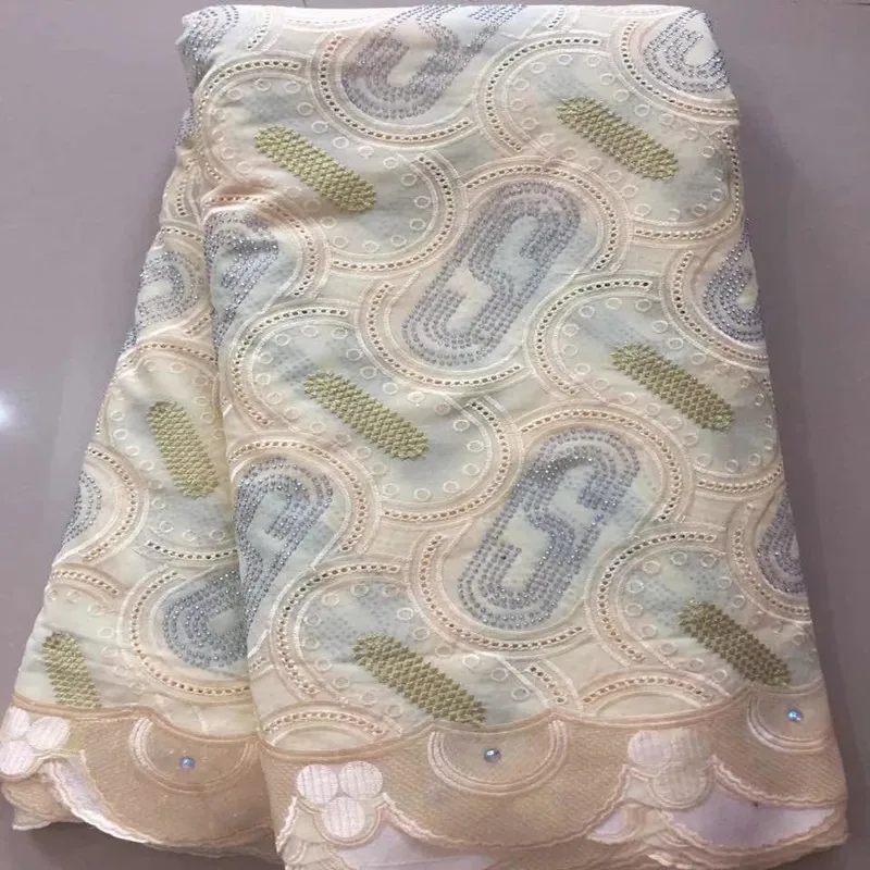 Wholesale price afrcian swiss cotton lace fabric with stones nigerian fashionable voile juan10190 | Дом и сад