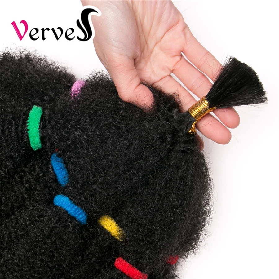 VERVES Culry Synthetic Crochet Braids Hair Extensions 12 inch Ombre Braiding Hair Afro Kinky Bulk Twist Braids Black,Brown,Bug