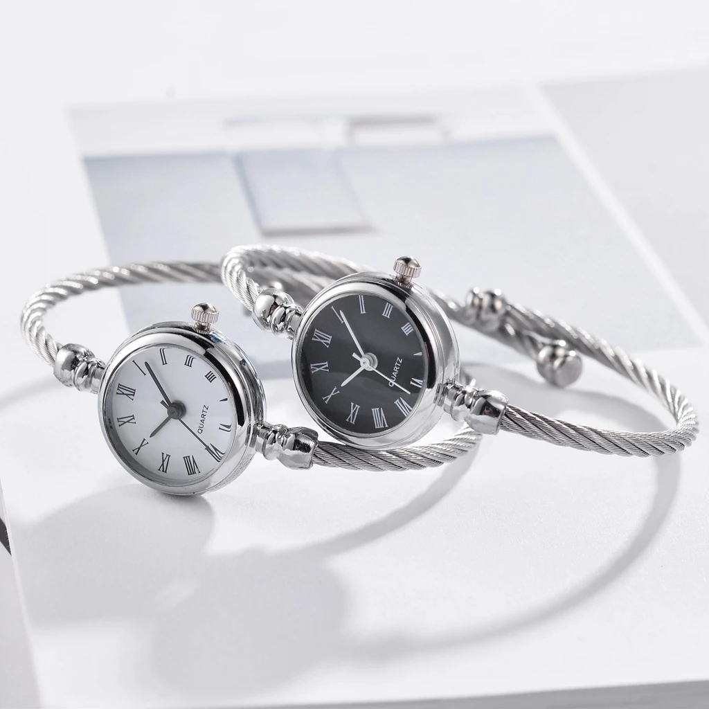 

Модные женские маленькие серебряные часы с браслетом на запястье, роскошные полностью стальные Женские кварцевые наручные часы, женские на...