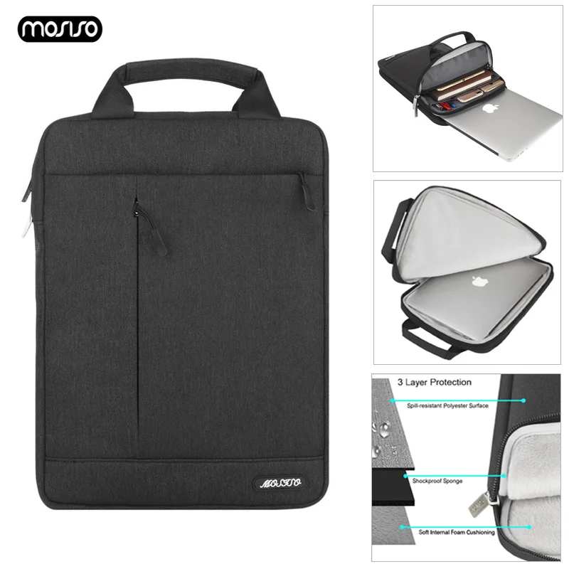 

MOSISO Laptop Sleeve Case Bag 13.3 14 15 15.6 Inch Notebook Handbag for Macbook Air Pro 13 15 Waterproof Computer Briefcase Bag