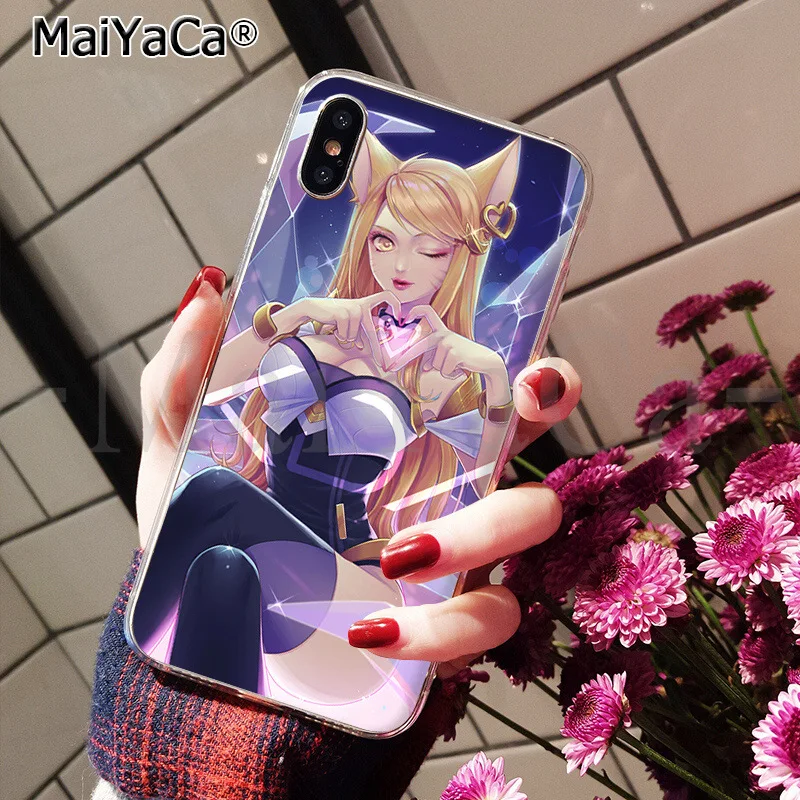 A11 MaiYaCa kda league of legends ТПУ мягкий силиконовый прозрачный чехол для телефона для iPhone 8 7 6 6S Plus 5 5S SE XR X XS MAX Coque Shell - Цвет: A11