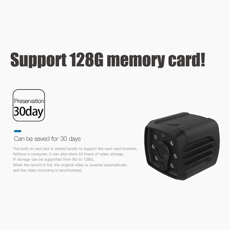 Мини 1080P WiFi IP камера наблюдения умная веб безопасности Удаленная наружная