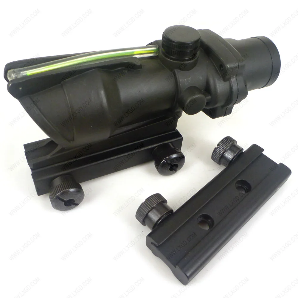 Phantom прочный реплики ACOG 4X32 Оптическое зеленый Волокно прицел для Охота | Спорт и