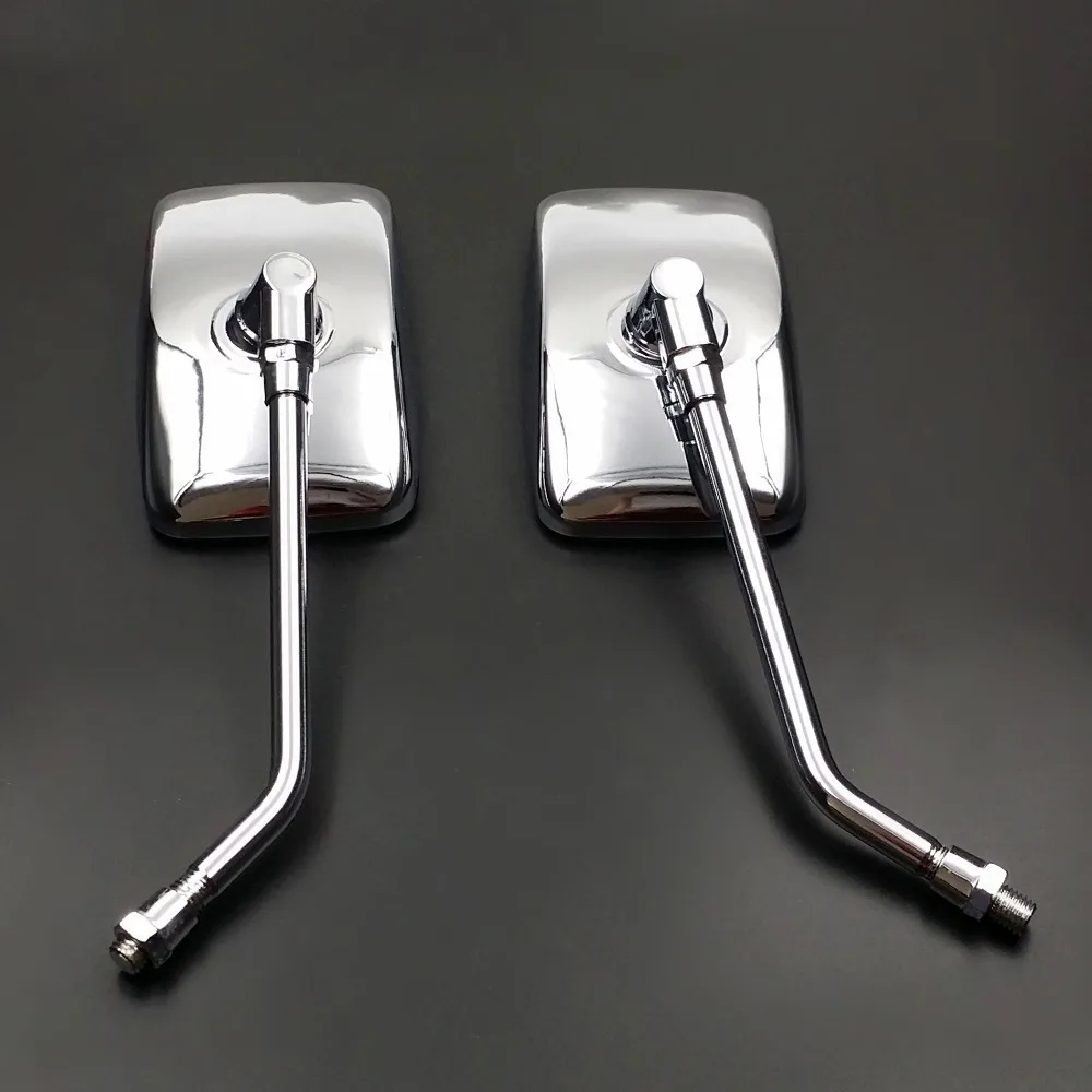 Прямоугольное боковое зеркало для мотоцикла Honda Kawasaki Suzuki 10 мм|mirror metal frame|mirror