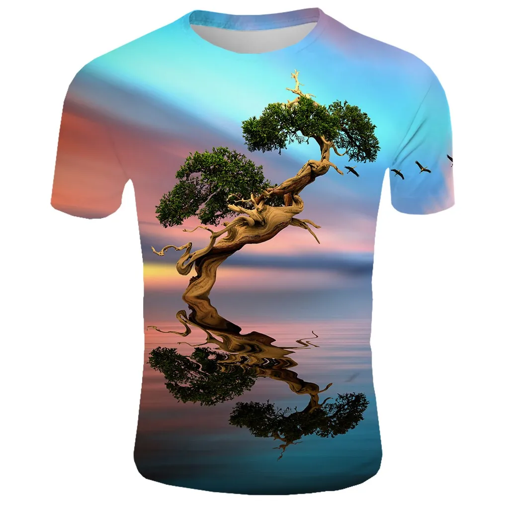 Летняя футболка с рисунком аниме коротким рукавом принтом грута 3D уличная