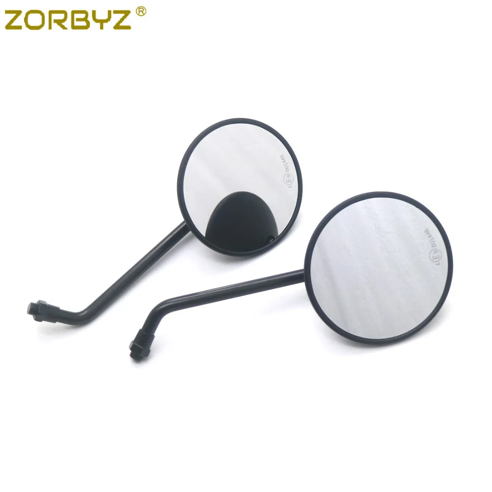 ZORBYZ мотоцикл 10 мм черный Ретро Круглый обзор боковое зеркало для Honda Kawasaki Suzuki