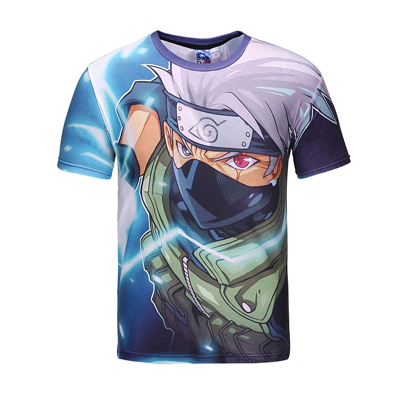 Футболка Наруто мужская с 3d изображением персонажа из мультфильма|shirt ajax|printed