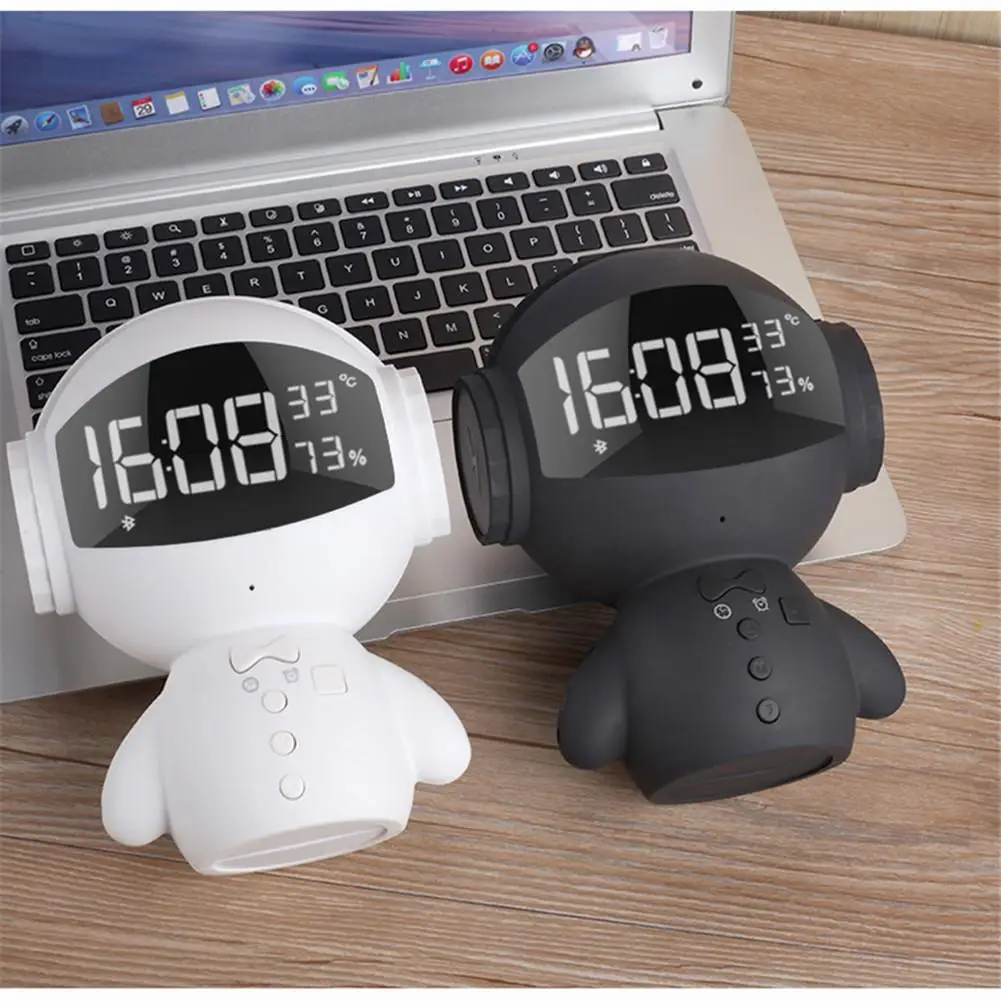 Будильник с bluetooth колонкой робот мульти банк функциональной способности MP3