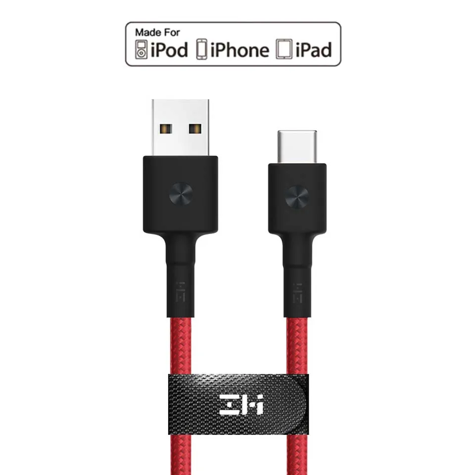 ZMI MFI сертифицирован для iPhone Lightning USB кабель Type-C зарядное устройство Шнур передачи