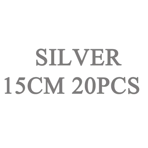 SILVER 15CM 20 шт./лот Стальная поводки для рыбалки с Поворотный Рыбалка аксессуар 3 цвета Olta Leadcore поводок 15 см 20 см 30 см лески PJ57 - Цвет: SILVER 15CM