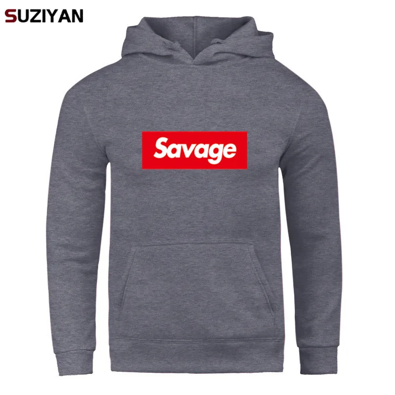 Новые мужские толстовки с капюшоном с принтом дикарские толстовки Parody No Heart X Savage Mode уличная одежда с длинными рукавами Suprem Harajuku топы пуловер - Цвет: Y03-SAVD