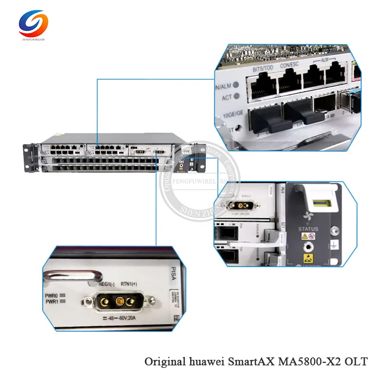 Лучшая цена HW SmartAX MA5800-X2 10GE FTTH GPON OLT 40 Гбит/с-емкость с 1* MPSC+ 1* PISC DC мощность
