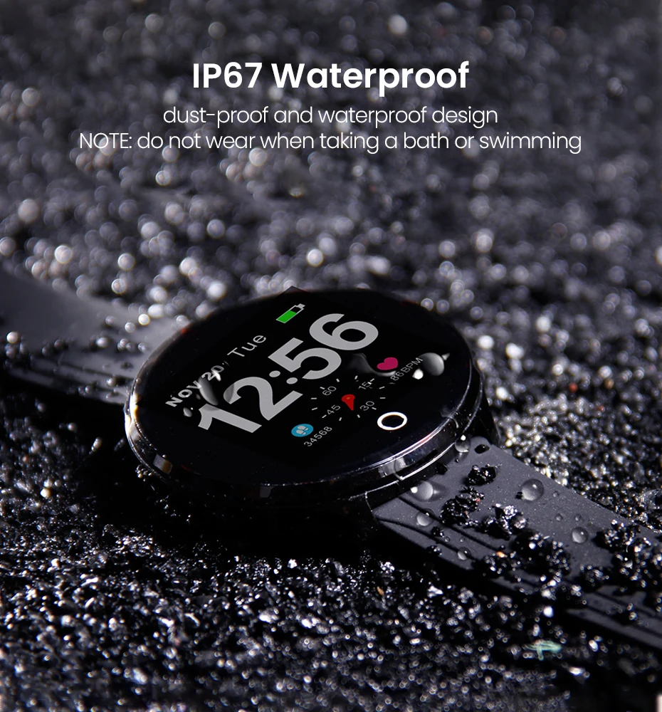 Makibes T4 Pro Smart Watch Фитнес трекер Браслет Для мужчин закаленное Стекло крови Давление кислорода IP67 Водонепроницаемый напоминатель отправить смс