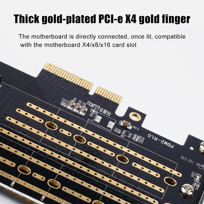 Расширительная карта двухканальные порты M.2 NVME к PCI E X4 Поддержка SATA новое