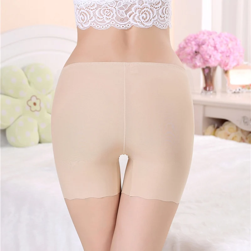 Летние шорты под юбку сексуальные женские Мягкие Бесшовные плотные трусы мягкие удобные дышащий шелк светло-голубого цвета мужские короткие леггинсы для девочек