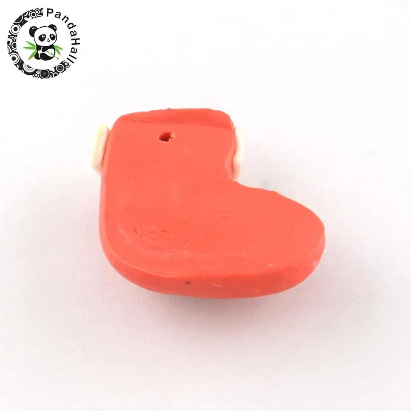 

100pcs Mixed Shape Pendant Christmas Theme Polymer Clay Pendants jewelry Handmade Making , 21~29x14~24x4~11mm,Hole : 1mm F70