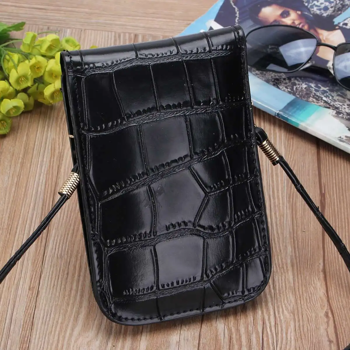 AEQUEE маленькие сумки для женщин Крокодиловая Кожа сумка на плечо мини через