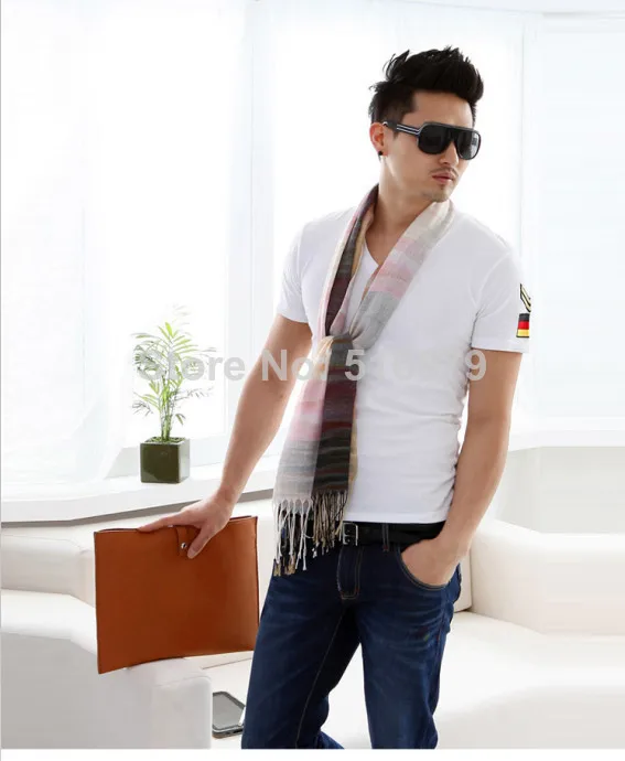 2018 Модные мужские футболки с коротким рукавом и v-образным вырезом облегающие