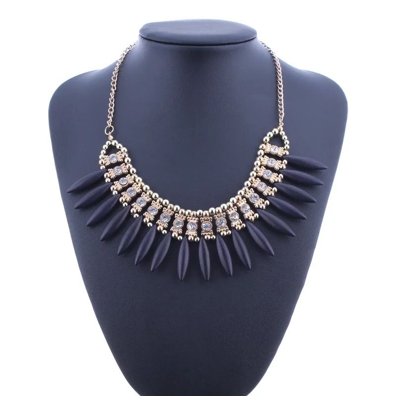 Seblasy Необычные золотые цветные богемные натуральные камни Спайк кисточки