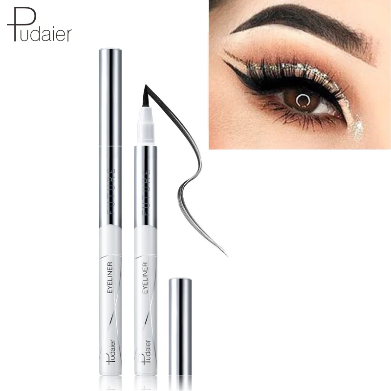 Черная Подводка для глаз Pudaier жидкая водостойкая легкая в нанесении стойкая
