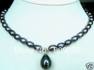 Ожерелье с натуральным жемчугом натуральное ожерелье кулоном из черного