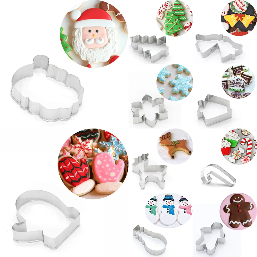 

cartoon animal stainless steel cookie cutter 0.3mm thickness fruit cutting die cupcake stamp mold kitchen biscuits baking tools