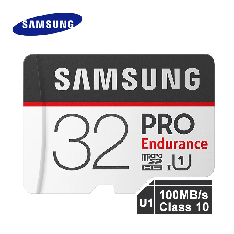 100% оригинальный SAMSUNG карты памяти MicroSD PRO выносливость 32G 100 МБ/с. 128 Карта SDXC SDHC C10 TF
