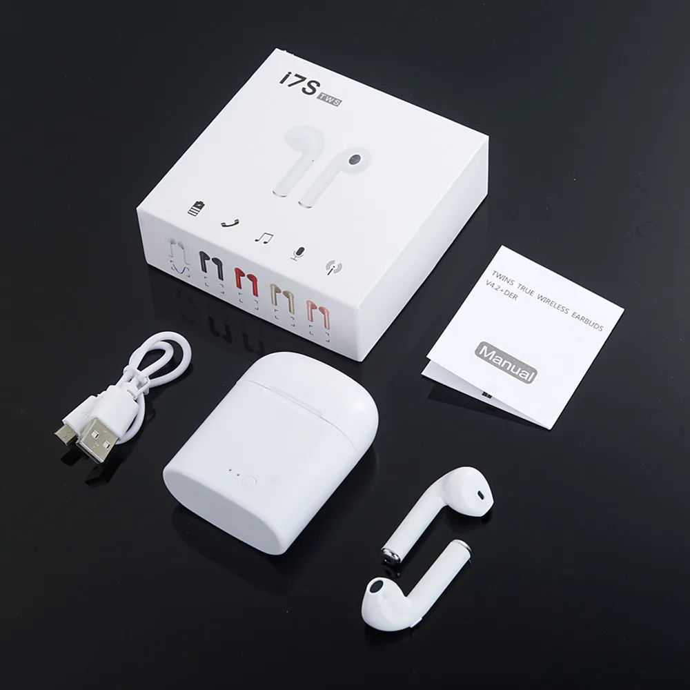 GutsyMan оптовая продажа 30 шт. i7s TWS мини беспроводные Bluetooth вакуумные стереонаушники