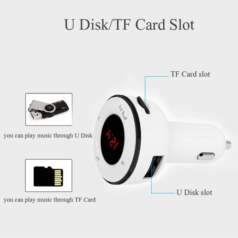 JINSERTA Автомобильный MP3 аудио плеер TF USB накопитель воспроизведение музыки Bluetooth fm-передатчик беспроводной модулятор автомобильный комплект громкой связи USB зарядное устройство