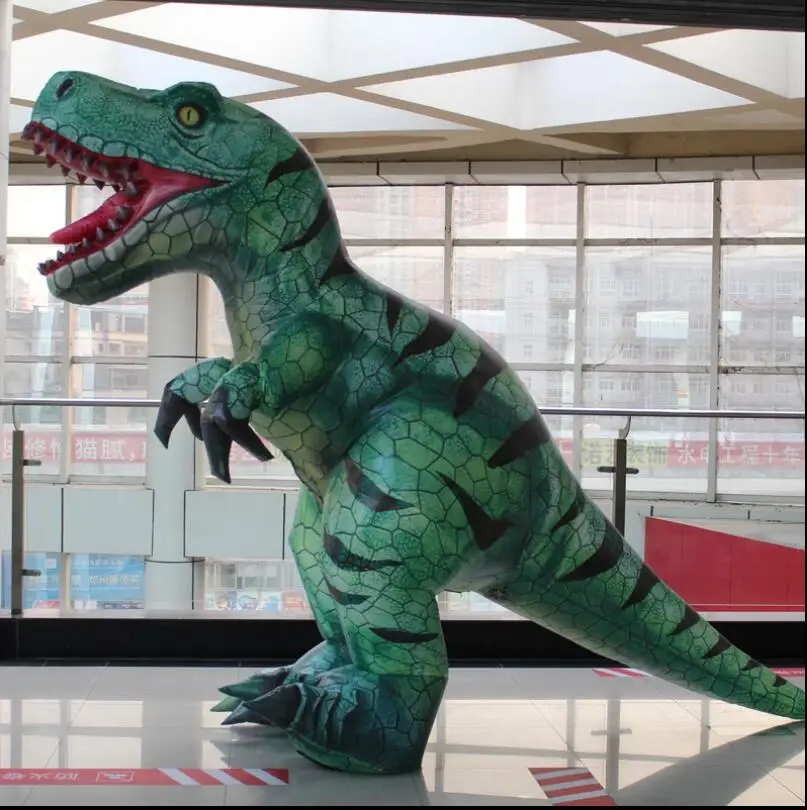 Надувной костюм талисмана динозавра тираннозавра для взрослых Забавное платье