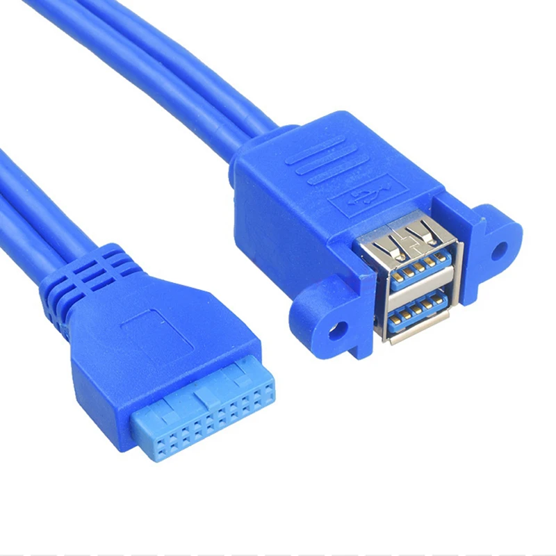 19/20 контактный Женский USB разъем на два 3 0 Tyep A женский кабель материнская плата