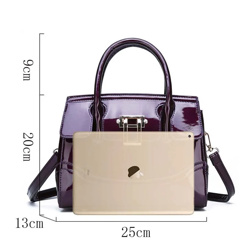 Женская сумка 2020 Новая Роскошная мягкая лакированная кожаная тоут женская