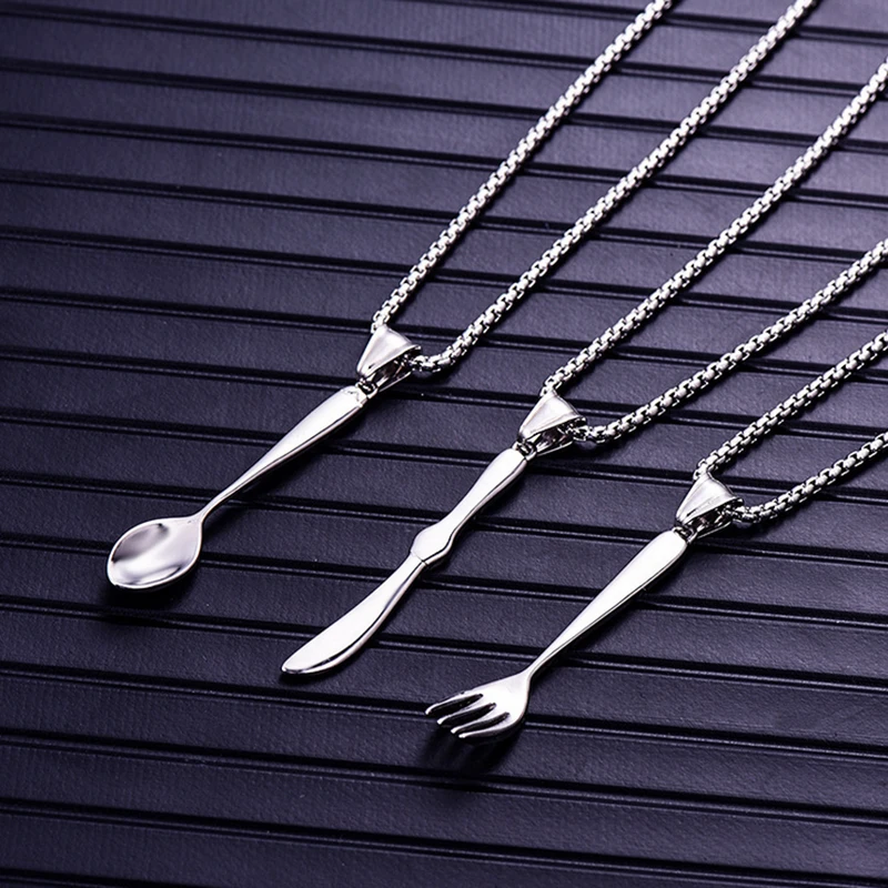 ZFVB Новый Классический западный нож ложка ожерелье в виде вилки для мужчин и