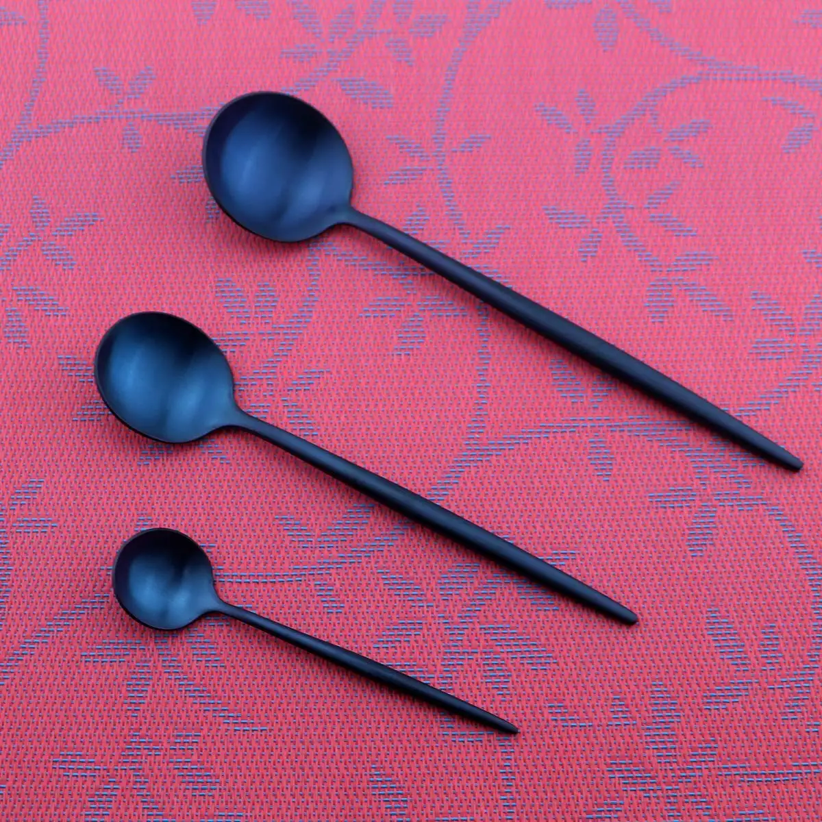 Набор столовых приборов из 6 предметов набор посуды нержавеющей стали 304 с синим