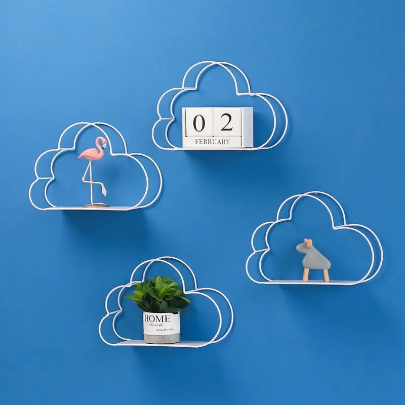 Creative Cloud Shape Receiving Frames Multifunctional Metal Wall Hanging Storage Holders Living Room Office Decoration Organizer | Дом и сад