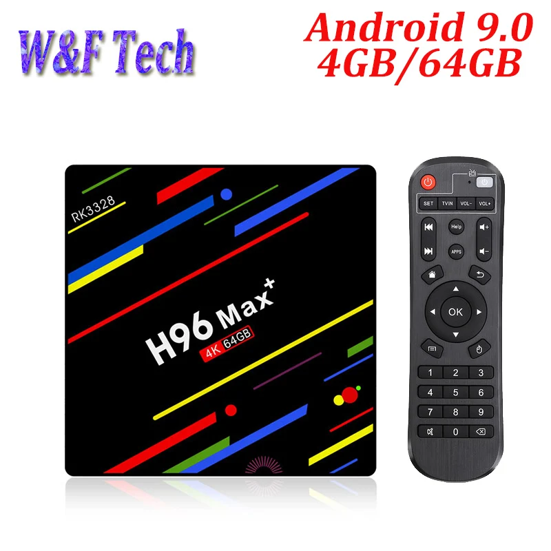 H96 MAX Plus Android TV Box Rockchip RK3328 4 ГБ 32 ГБ/64 8 1 Smart Set Top 2 4G или 5G WIFI 4K H.265 медиаплеер |
