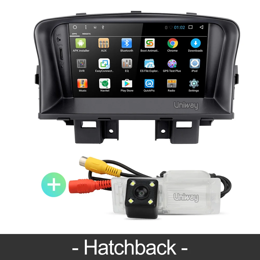 hatchback camera Uniway ZLKLZ7071 2G+ 3 знака после 2G android 8.1car dvd для chevrolet cruze 2008 2009 2010 2011 2012 2013 автомобиль радио gps навигации - Цвет: hatchback camera