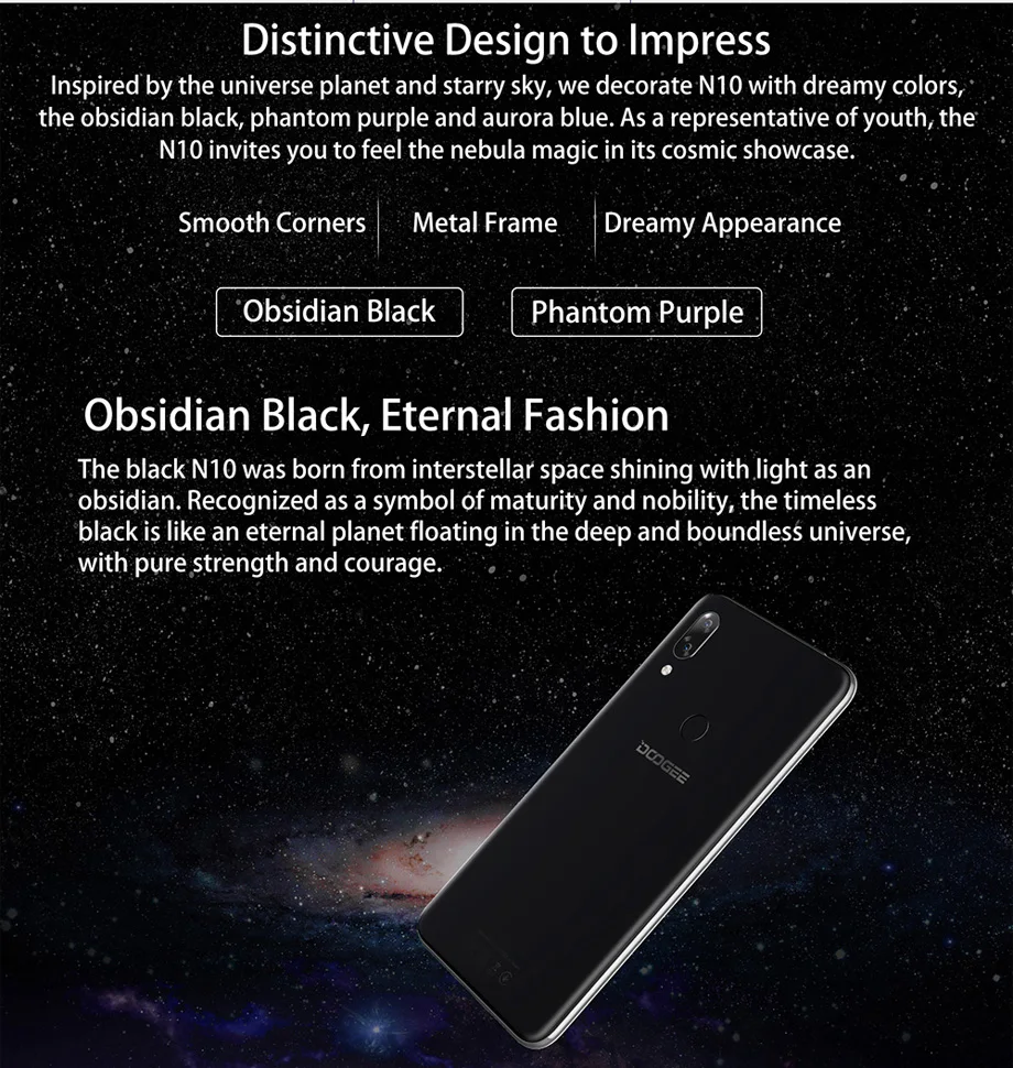 DOOGEE N10 Восьмиядерный 3 GB Оперативная память 32 ГБ Встроенная память Android 8,1 смартфон 5,84 дюйма FHD+ 19:9 Дисплей 16.0MP Камера 3360 mAh мобильный телефон