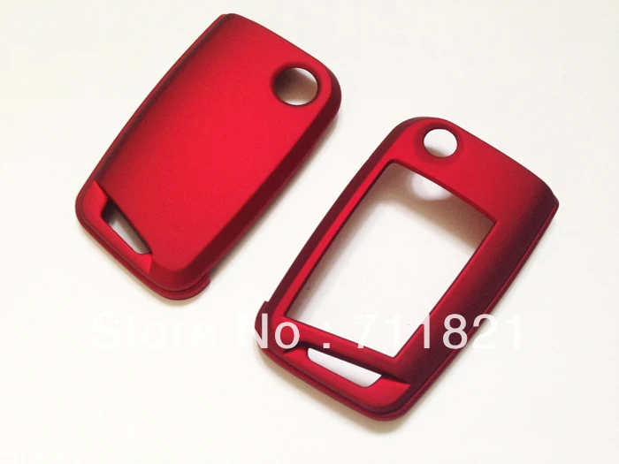 

1PCS Topping Metallic Red Hard Plastic Remote Key Cover For VW Golf MK7 Durable