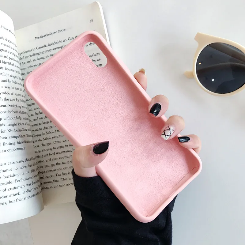 Силиконовый чехол для iPhone 7 8 чехол для телефона для iPhone X XR XS Max Официальный чехол для iPhone 6 6S Plus Capa