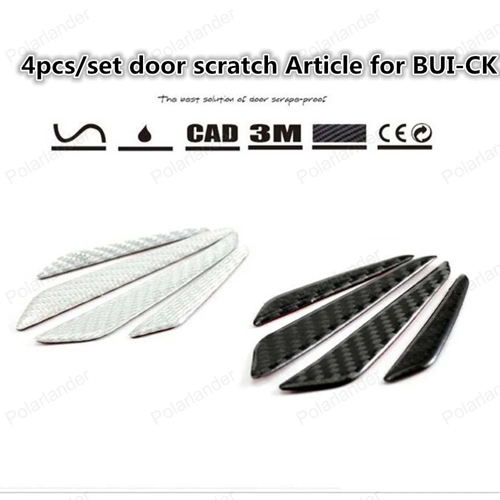 4pcs/ set Car Door protection Carbon Fiber Rubbing Strip luminous scratch resistant article for B-UICK