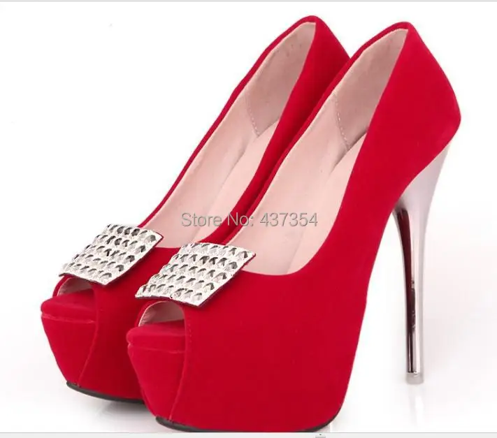 2014 New Fashion Sexy Pointed Toe Platform Women Pumps 8cm High Heels Ladies' Wedding Nude Party Dress Shoes | Обувь