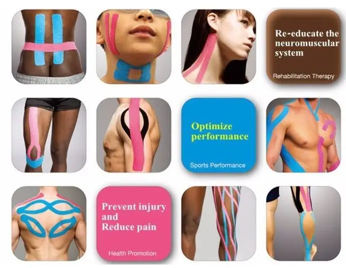 Sports Kinesiology Tape Cotton Rock Physical Therapy Basketball Soccer K Active Knee Pain Elastic Adhesive Muscle PhysioTapes | Спорт и