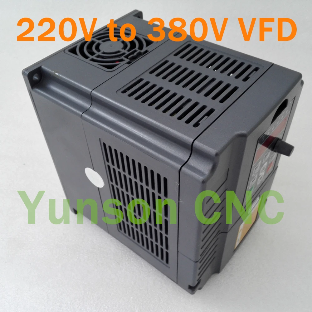 Вход 220В однофазный выход 380В 3 фазный Частотный Привод VFD инвертор 1.5кВт 1500 Вт 2hp